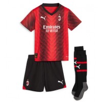 AC Milan Rafael Leao #10 Hjemme Trøje Børn 2023-24 Kortærmet (+ Korte bukser)